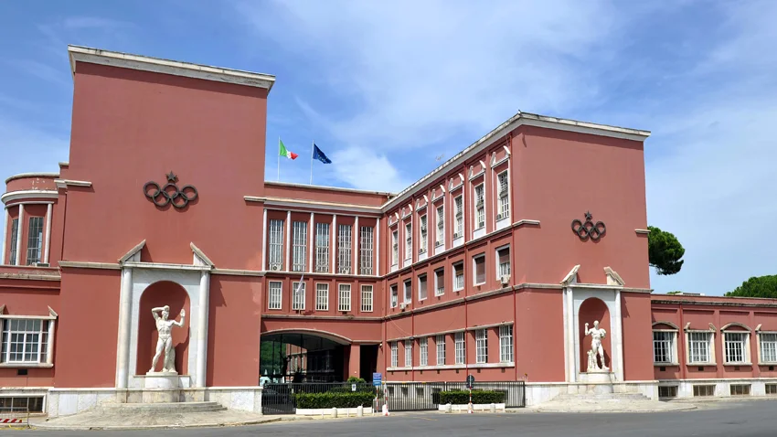 Palazzo H, la sede del CONI al Foro Italico di Roma.